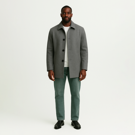 Brannik Denmark Short Wool Overcoat